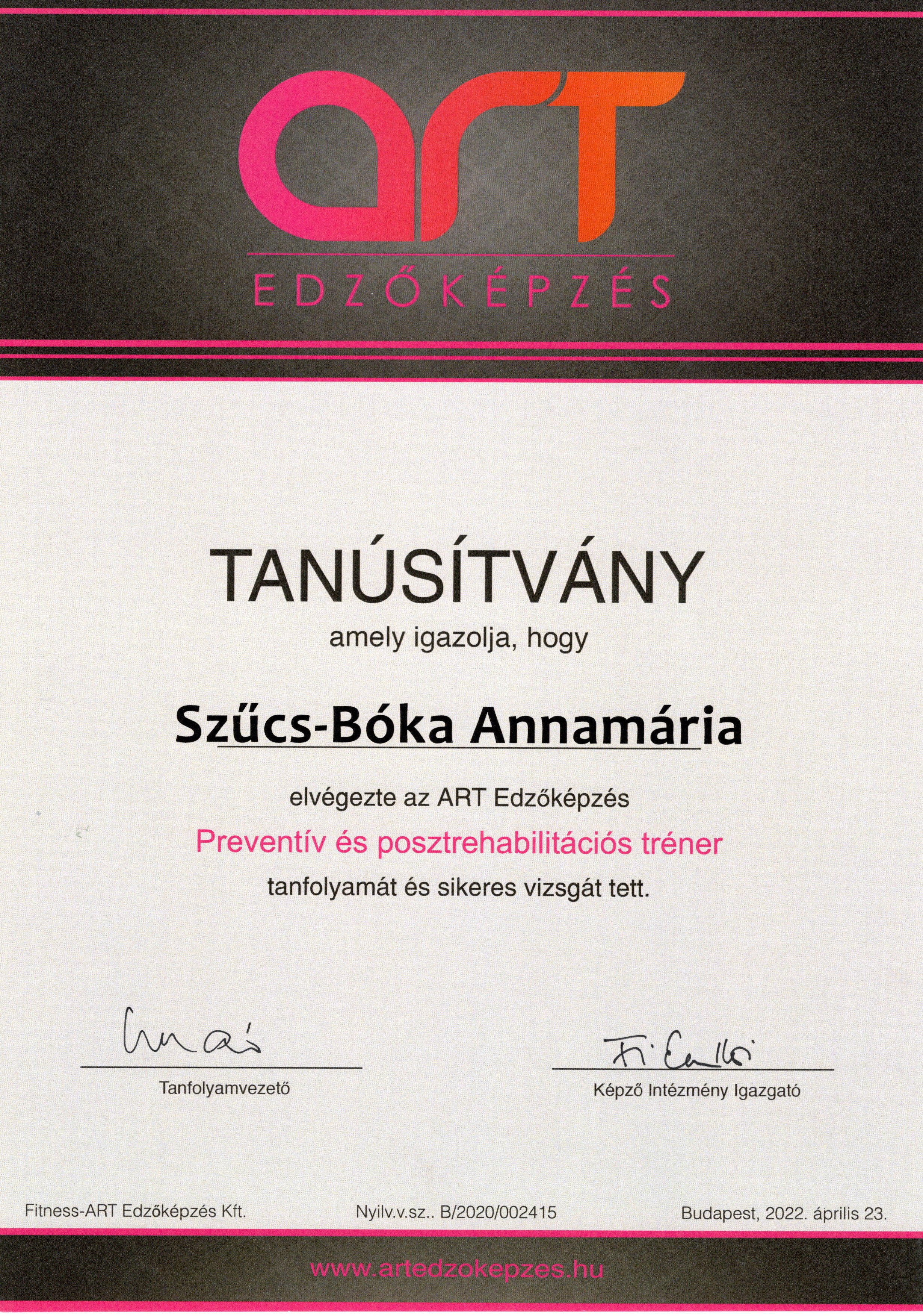 Tanúsítvány